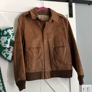Vintage Burma Run leather bomber jacket size medium 35 years old